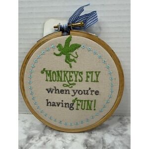 Wizard of Oz WINGED MONKEYS Embroidery Hoop Wall Hanging by Hallmark